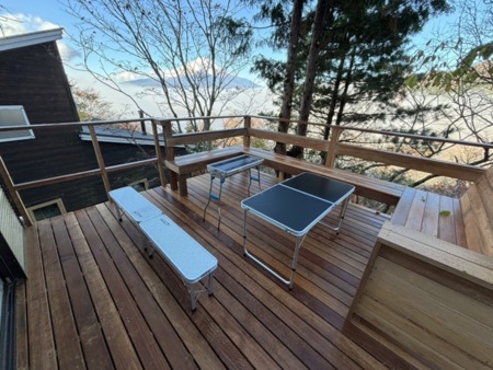 富士山が見えるテラス